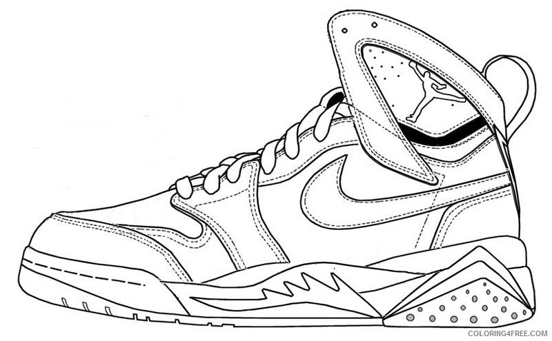 Air Nike Air Coloring Pages Printable Sheets Nike Air Jordan Page 2021 a 2884 Coloring4free