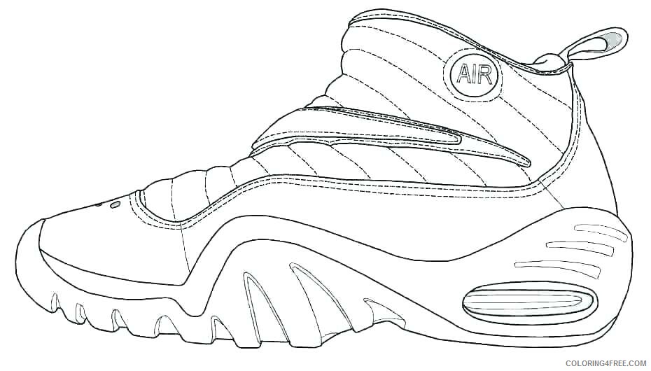 Air Nike Air Coloring Pages Printable Sheets air force – 2021 a 2877 Coloring4free