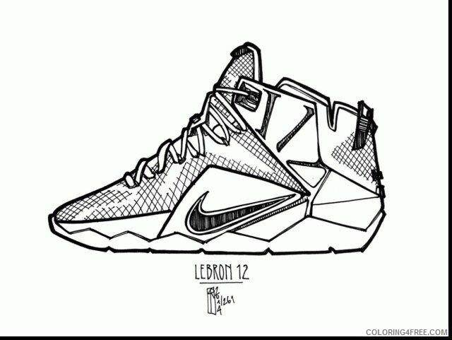 Air Nike Air Coloring Sheets Printable Sheets 27 Pretty Image of Lebron 2021 a 2895 Coloring4free