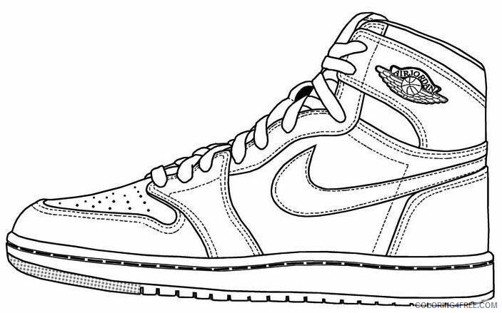 Air Nike Air Coloring Sheets Printable Sheets Air Jordan Shoes Page 2021 a 2901 Coloring4free