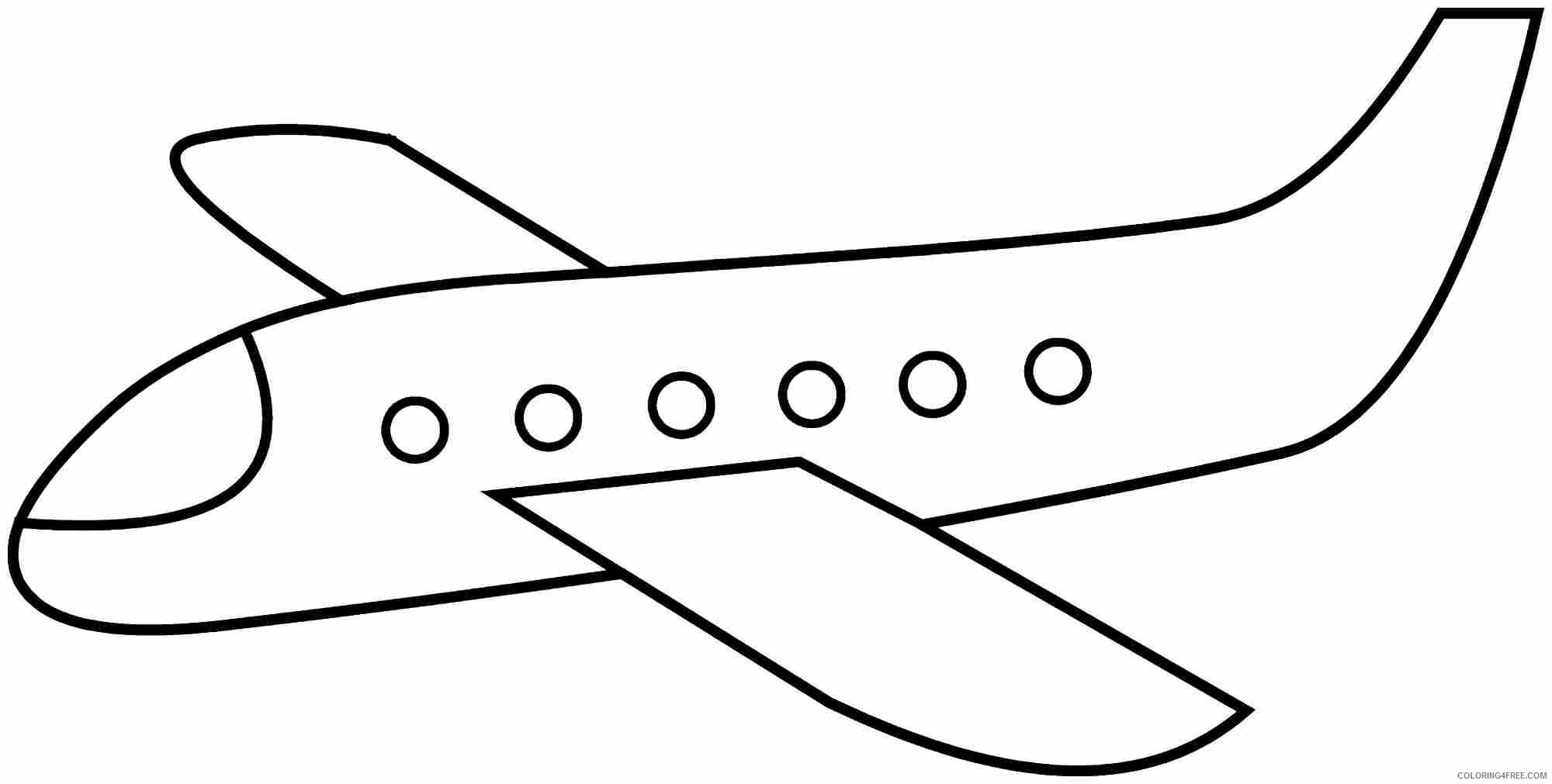 Air Plane Coloring Pages Printable Sheets simple airplane Google 2021 a 2926 Coloring4free