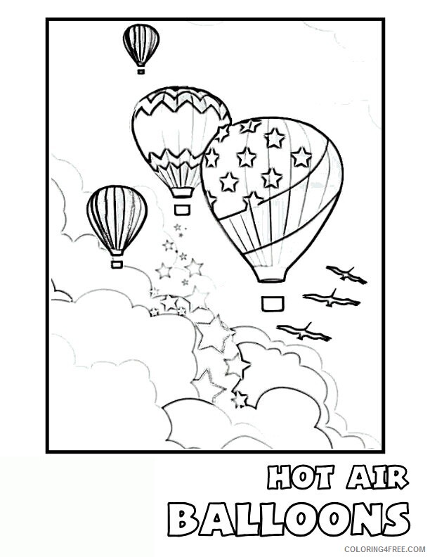 Air Transportation Vehicle Coloring Page Fun Transportation Balloons Free 2021 a Coloring4free