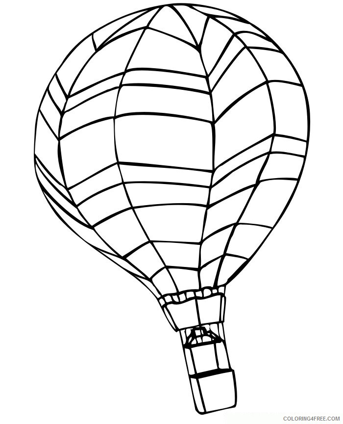 Air Transportation Vehicle Coloring Page Printable Sheets Hot Air Balloon 2021 a 2931 Coloring4free