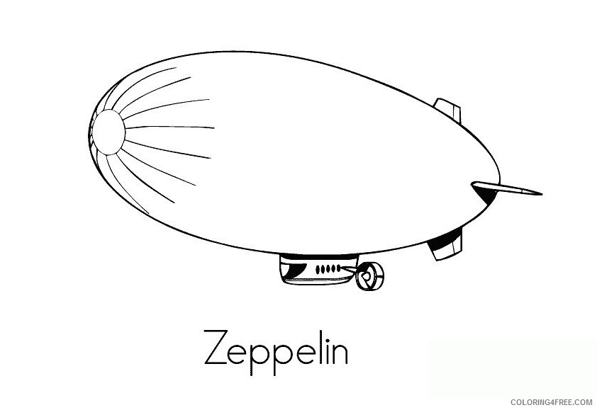 Air Transportation Vehicle Coloring Page Zeppelin balloon color Coloring 2021 a 2944 Coloring4free