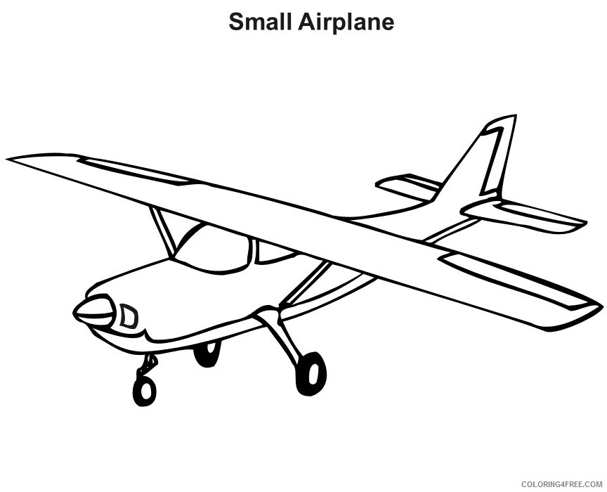 Airplane Coloring Page Printable Sheets Airplane Page Small Plane 2021 a 2992 Coloring4free