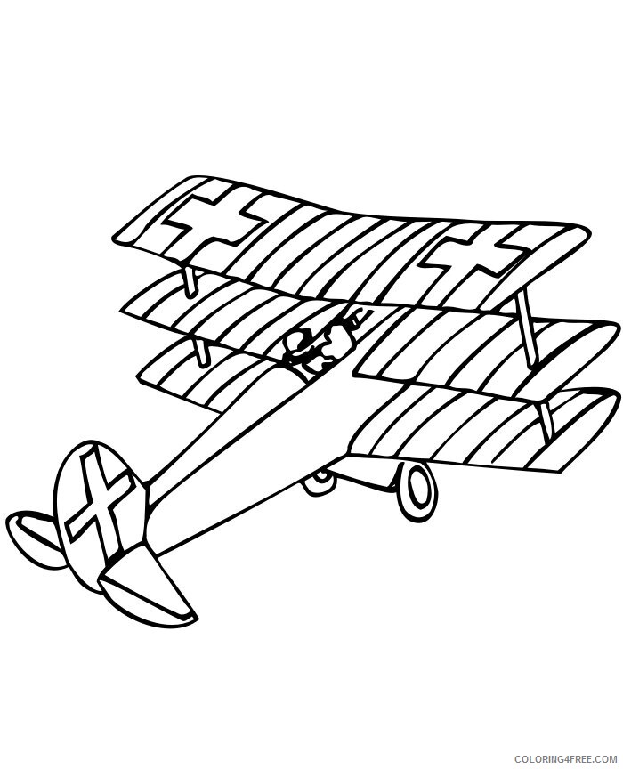 Airplane Coloring Page Printable Sheets Airplane Page Triplane jpg 2021 a 2993 Coloring4free