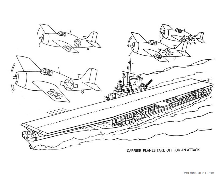 Airplane Coloring Page Printable Sheets Armed Forces Day Pages 2021 a 3005 Coloring4free