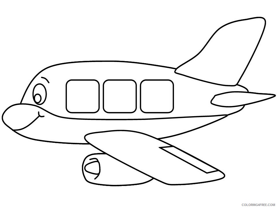 Airplane Coloring Page Printable Sheets Free Printable Airplane Transportation 2021 a Coloring4free