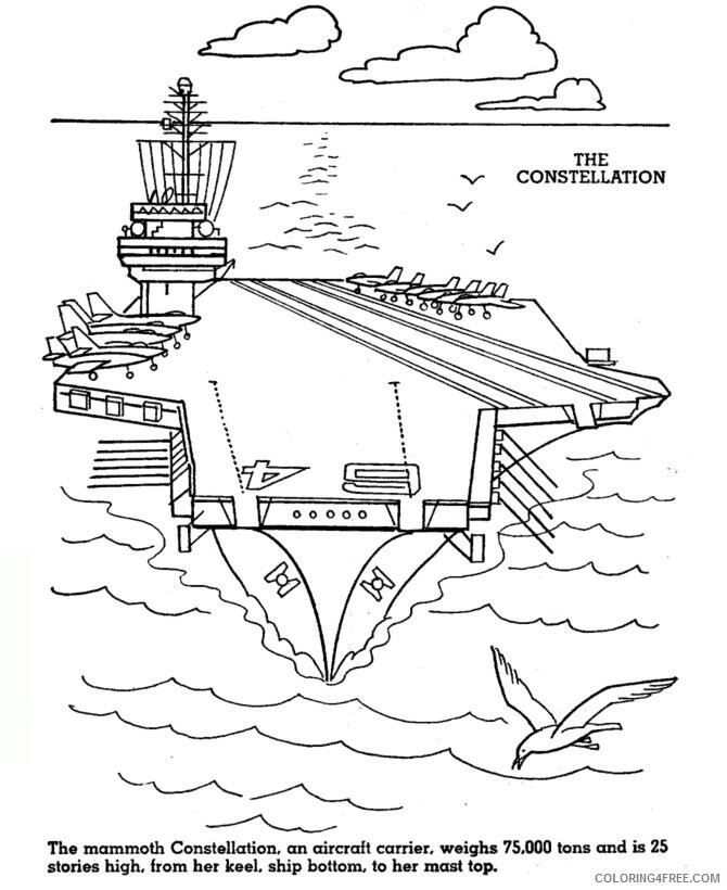 Airplane Coloring Pages For Kids Printable Sheets Aircraft carrier to color jpg 2021 a 3028 Coloring4free