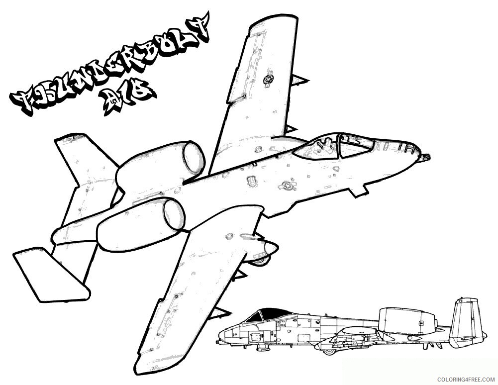Airplane Coloring Pages For Kids Printable Sheets Airplane Airplanes Free 2021 a 3041 Coloring4free
