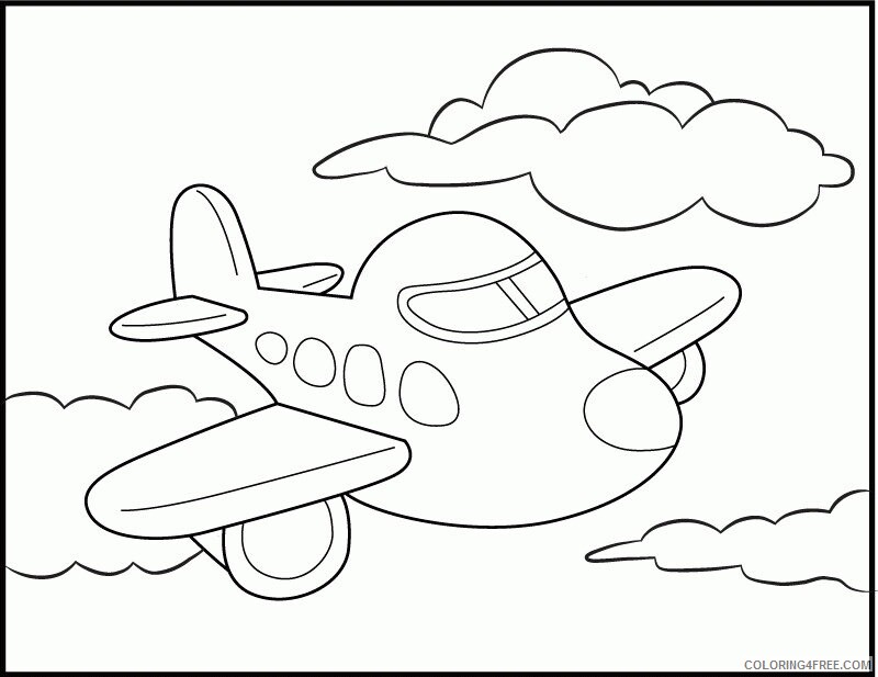 Airplane Coloring Pages For Kids Printable Sheets Airplane Bulbulk Com 2021 a 3042 Coloring4free