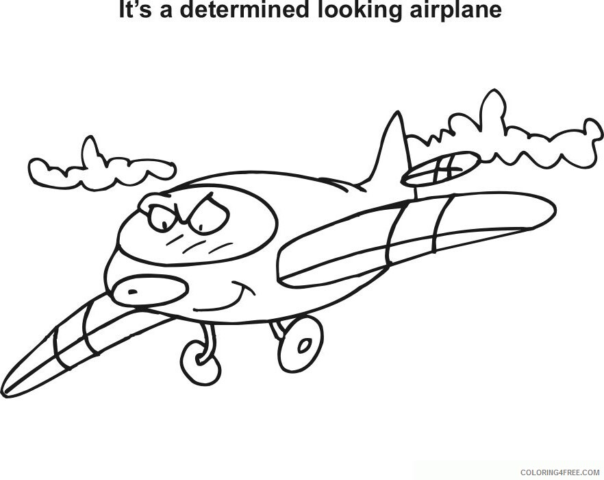 Airplane Coloring Pages For Kids Printable Sheets Airplane Page Shivering Cartoon 2021 a Coloring4free
