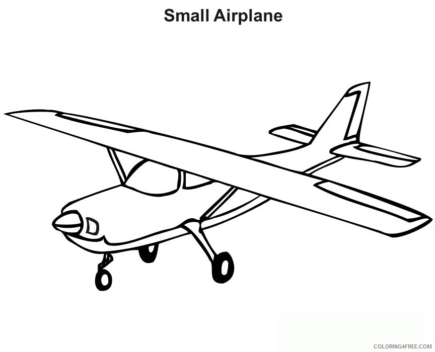 Airplane Coloring Pages For Kids Printable Sheets Airplane Page Small Plane 2021 a 3035 Coloring4free