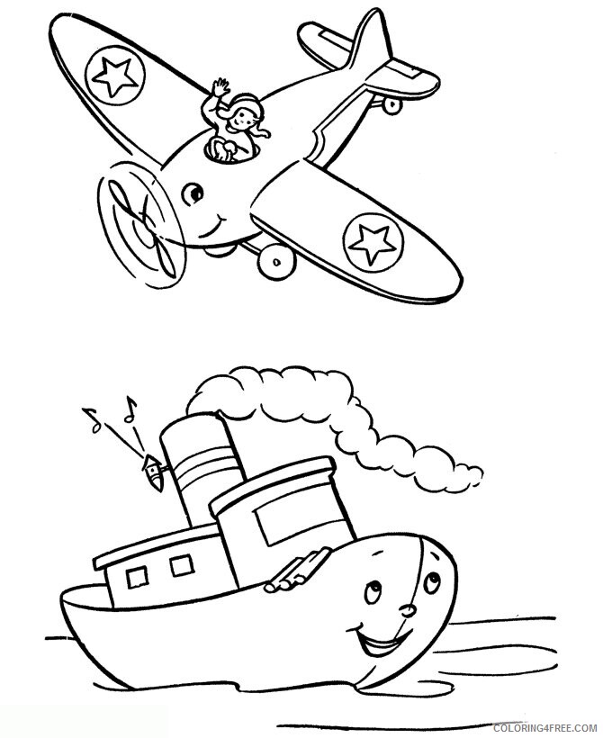 Airplane Coloring Pages For Kids Printable Sheets Airplane printables for kid 009 2021 a Coloring4free