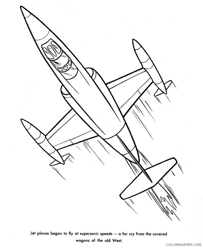 Airplane Coloring Pages For Kids Printable Sheets Jet book page 028 2021 a 3056 Coloring4free