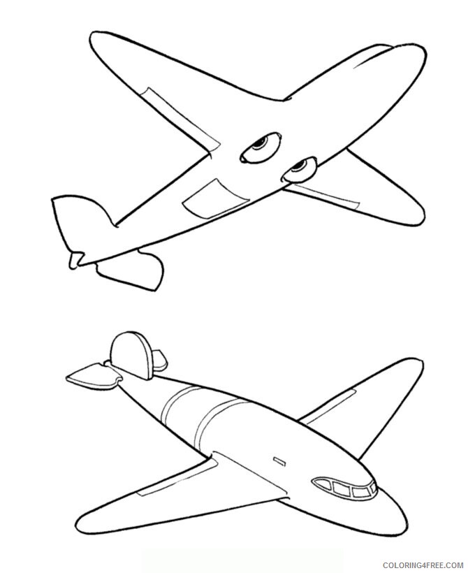 Airplane Coloring Pages For Kids Printable Sheets Kid airplane picture to color 2021 a 3058 Coloring4free