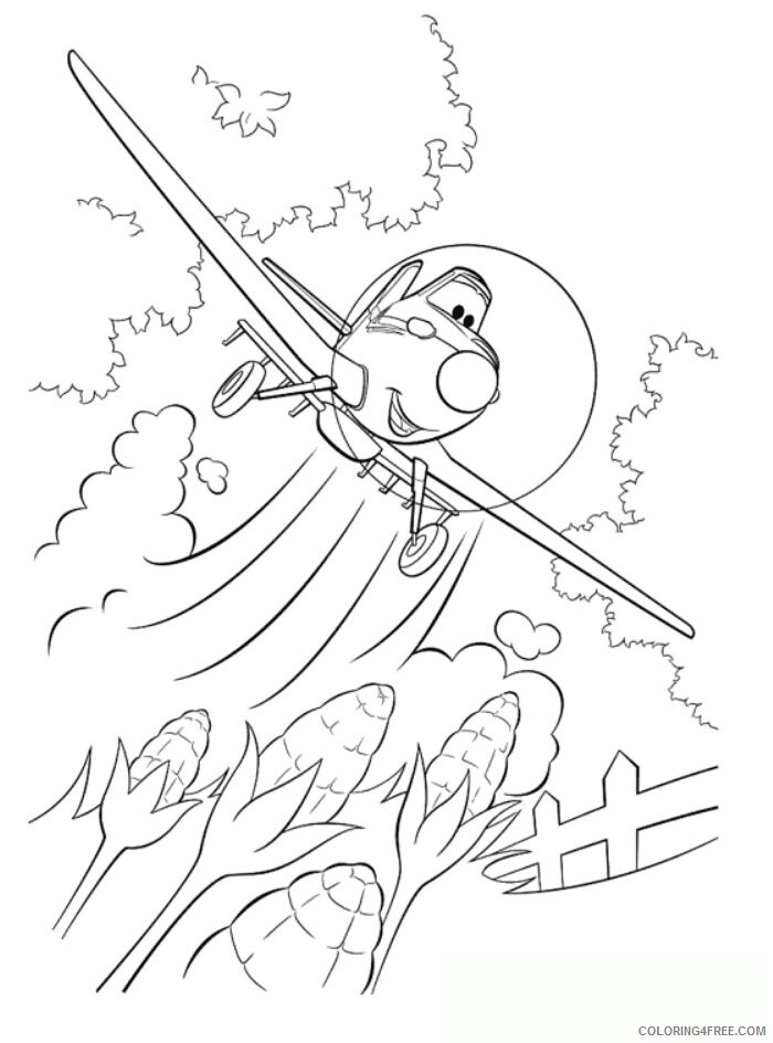Airplane Coloring Pages For Kids Printable Sheets Planes Dusty Crophopper 2021 a 3066 Coloring4free