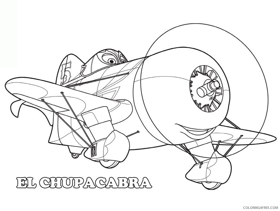 Airplane Coloring Pages For Kids Printable Sheets Planes El Chupacabra page 2021 a 3065 Coloring4free