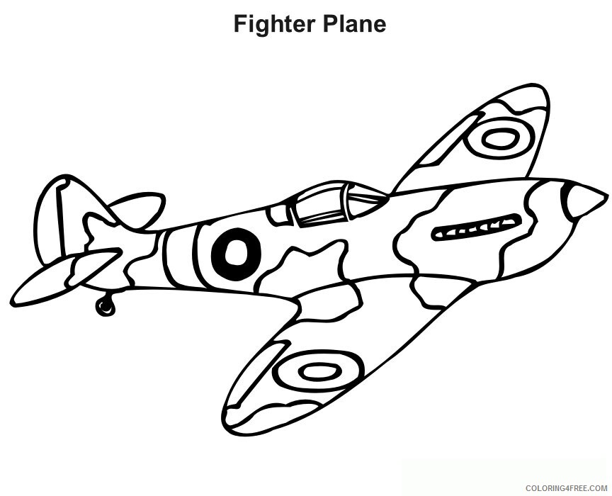 Airplane Coloring Pages To Print Printable Sheets Fighter Plane Page World 2021 a 3077 Coloring4free