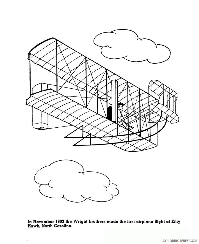Airplane Coloring Pages To Print Printable Sheets The first airplane 019 jpg 2021 a 3081 Coloring4free