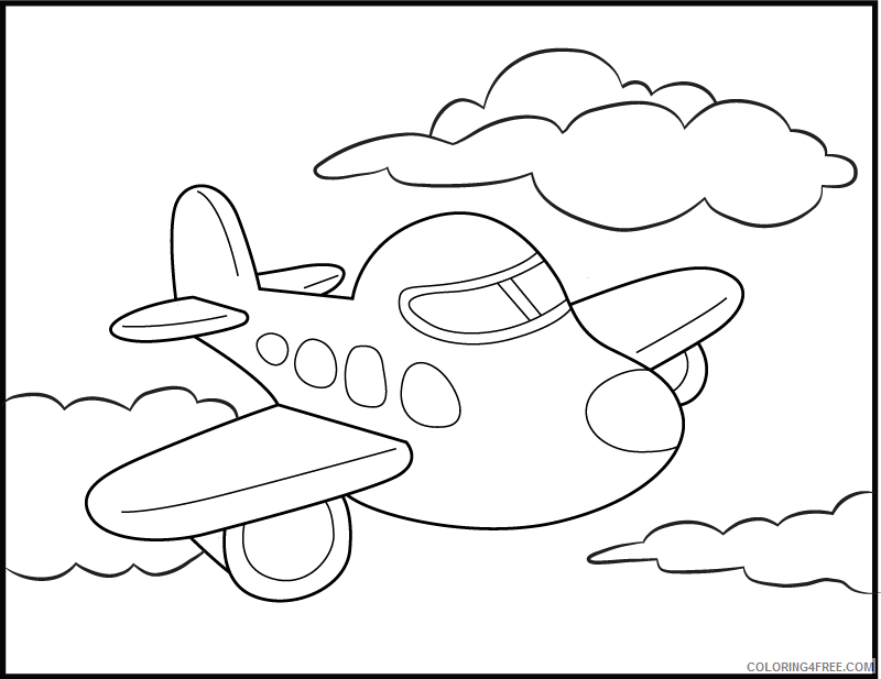 Airplane Coloring Pages To Print Printable Sheets Transportation My Activity 2021 a 3076 Coloring4free