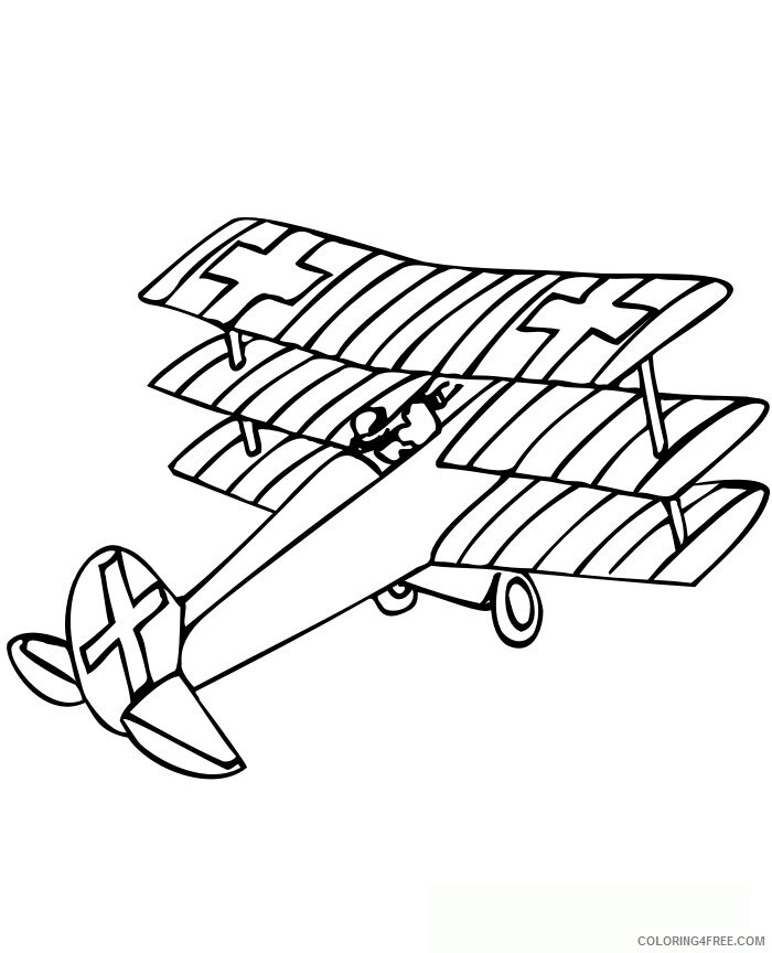 Airplane Coloring Printable Sheets Airplane Page Triplane jpg 2021 a 2959 Coloring4free
