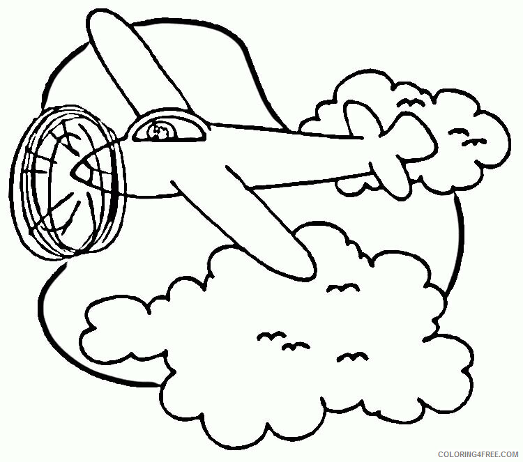 Airplane Online Printable Sheets Airplane in Sky Online 2021 a 3101 Coloring4free