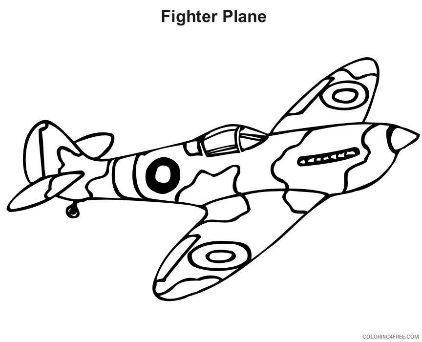 Airplane Online Printable Sheets Printable fighter airplane pages 2021 a 3113 Coloring4free