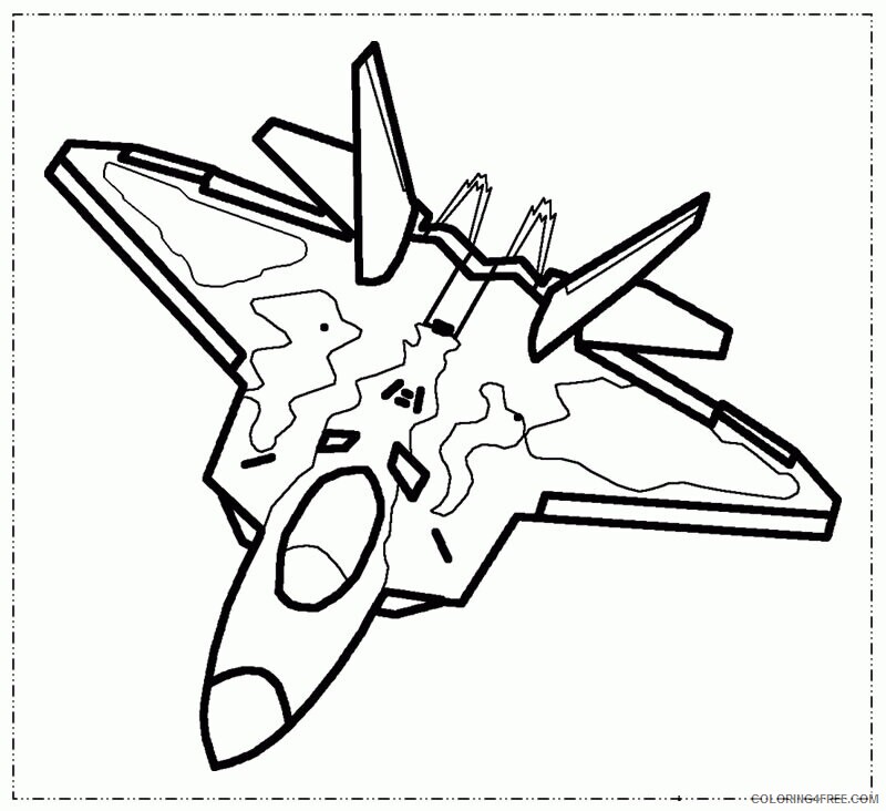 Airplane Printable Coloring Pages Printable Sheets Military Airplane Clipart 2021 a 3192 Coloring4free
