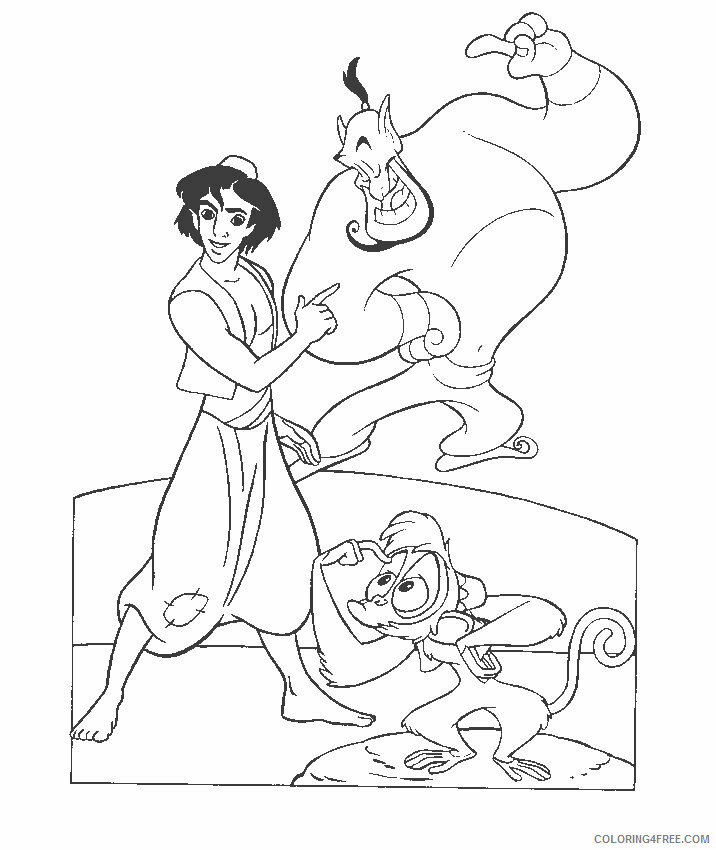 Aladdin Coloring Page Printable Sheets Free Printable Aladdin Pages 2021 a 3303 Coloring4free