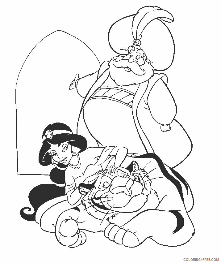 Aladdin Coloring Page Printable Sheets Page Aladdin pages 2021 a 3302 Coloring4free