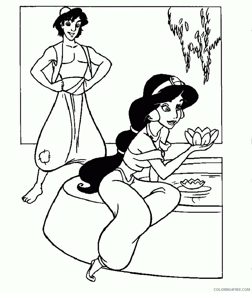 Aladdin Print Printable Sheets Download Jasmine Spending Her Time 2021 a 3321 Coloring4free