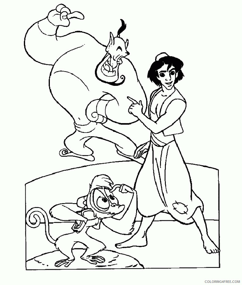 Aladdin Print Printable Sheets Download The Team Of Aladdin 2021 a 3323 Coloring4free