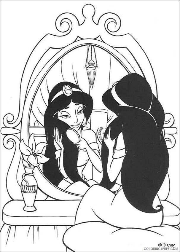 Aladdin and Jasmine Coloring Pages Printable Sheets Aladdin 49 free 2021 a 3226 Coloring4free