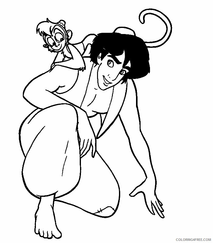 Aladdin and Jasmine Coloring Pages Printable Sheets Free Aladdin Pages 2021 a 3231 Coloring4free