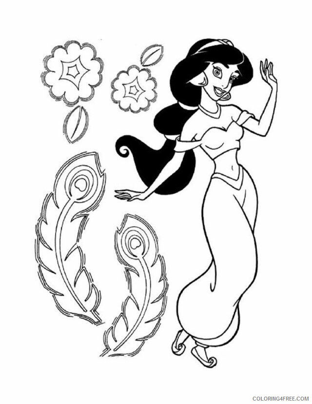 Aladin Book Printable Sheets Educational Coloriages Aladin Jasmine Laptopezine 2021 a 3361 Coloring4free