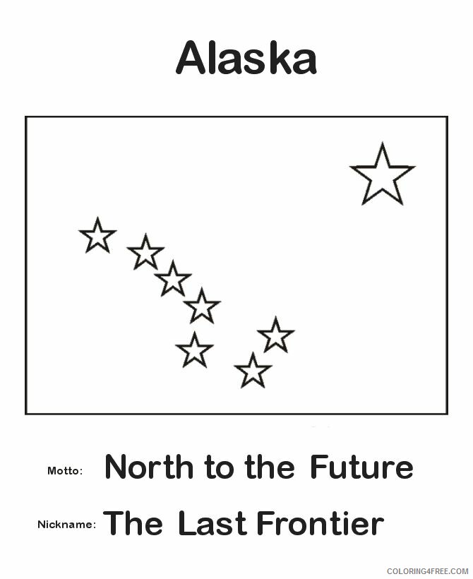 Alaska Flag Coloring Page Printable Sheets Alaska Flag Page 6 2021 a 3381 Coloring4free