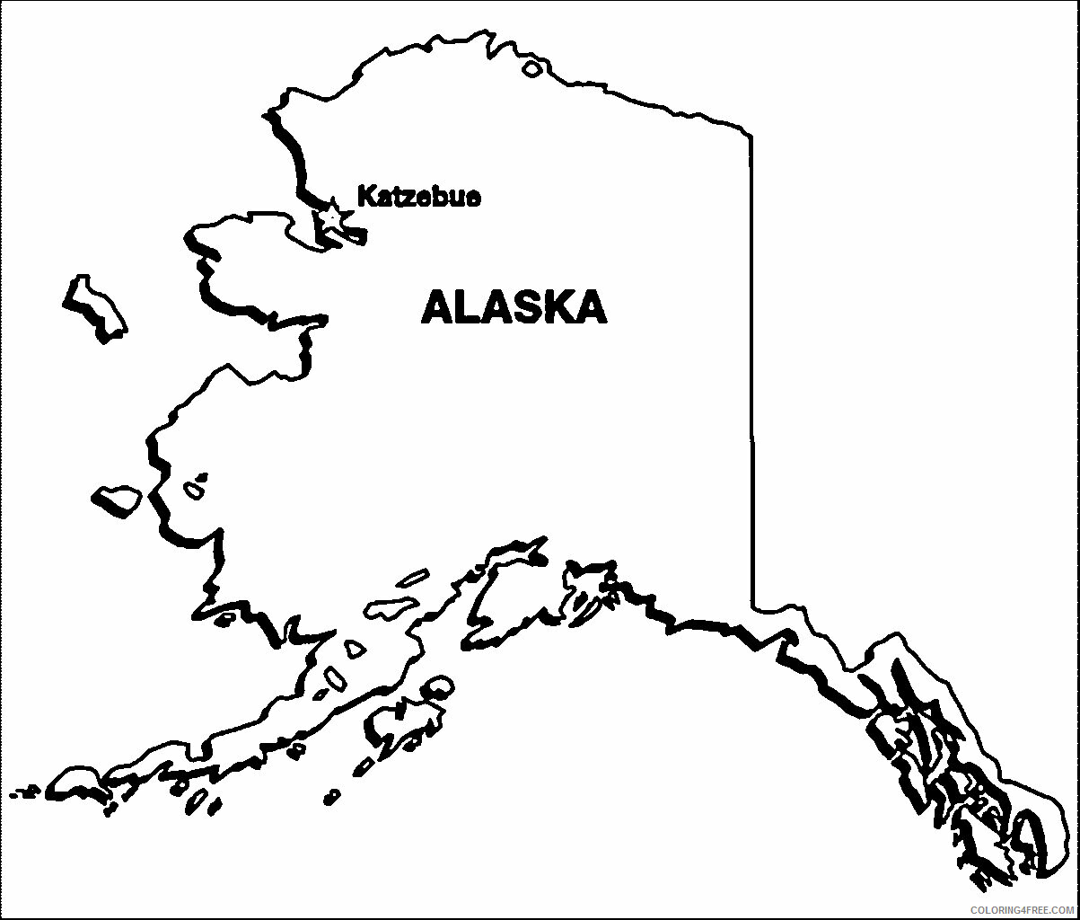 Alaska Map Coloring Page Printable Sheets Alaska Map Wecoloringpage jpg 2021 a 3385 Coloring4free