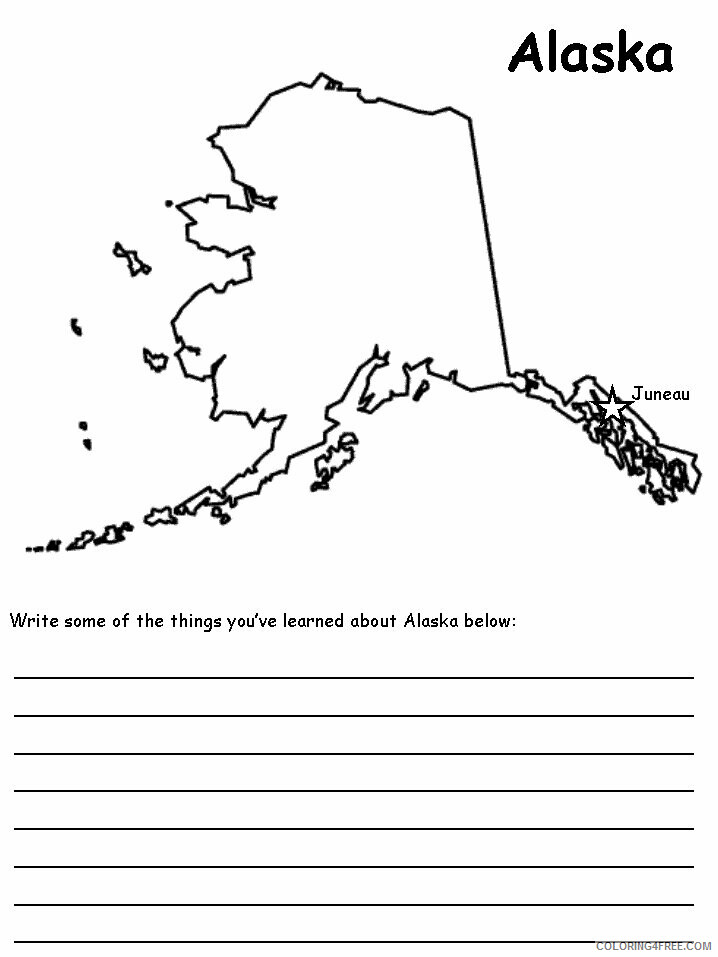 Alaska Map Coloring Page Printable Sheets Homeschoolshare jpg 2021 a 3388 Coloring4free