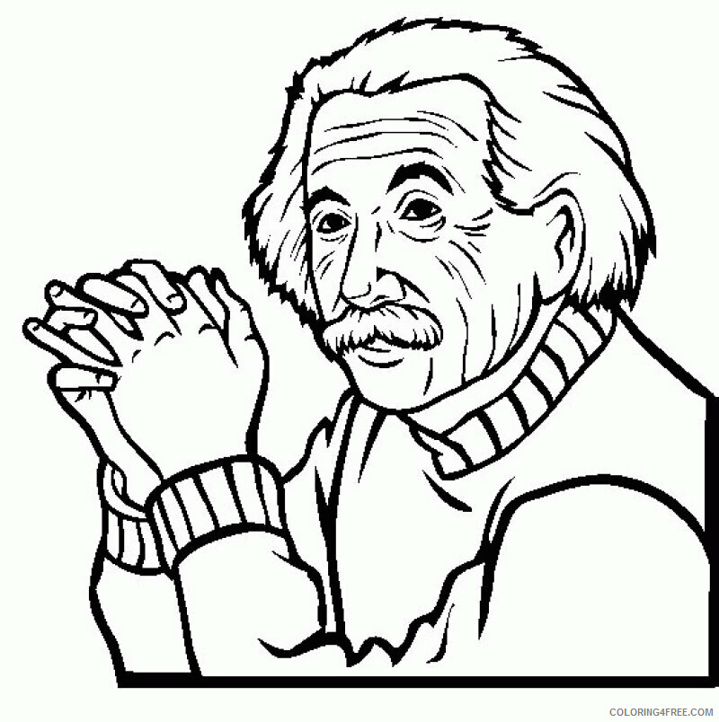 Albert Einstein Coloring Pages Printable Sheets Albert Einstein That Handheld Hand 2021 a 3394 Coloring4free