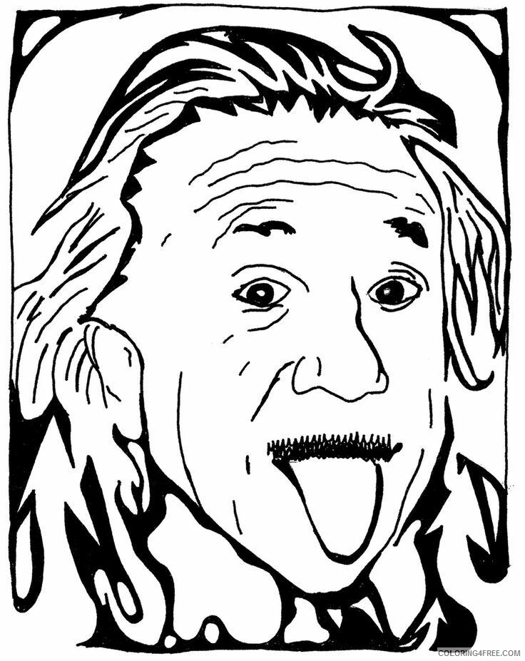 Albert Einstein Coloring Pages Printable Sheets Albert Einstein jpg 2021 a 3393 Coloring4free