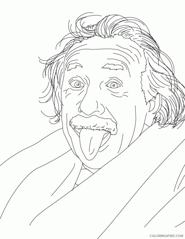 Albert Einstein Coloring Pages Printable Sheets FIGURES OF GERMAN HISTORY Coloring 2021 a Coloring4free