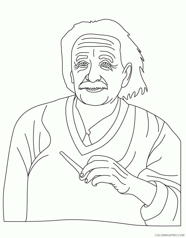 Albert Einstein Coloring Pages Printable Sheets Figure Albert Einsteins Attention To 2021 a 3397 Coloring4free