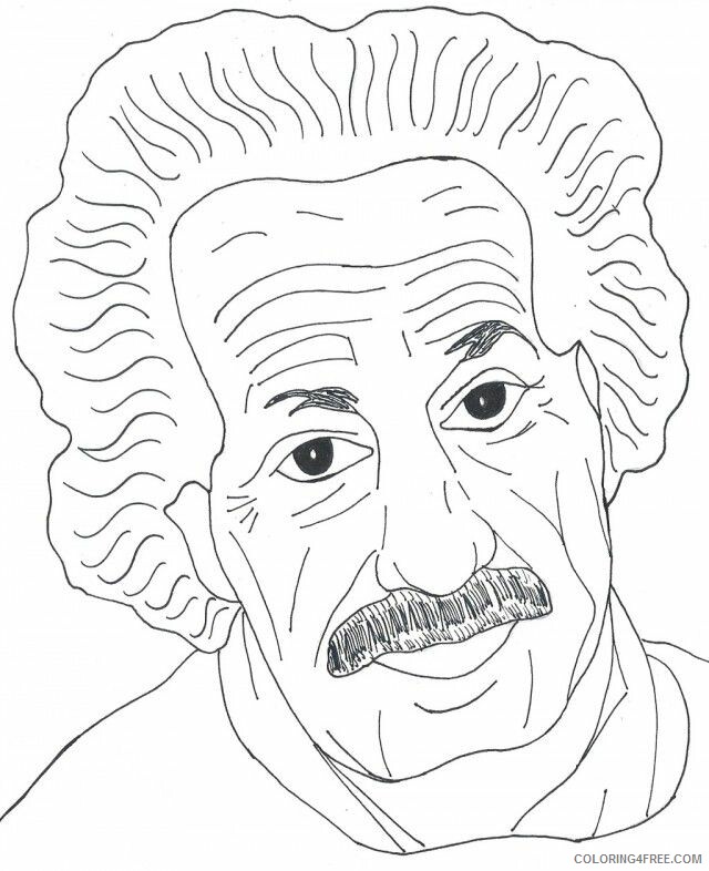 Albert Einstein Coloring Pages Printable Sheets Free Albert Einstein Pages 2021 a 3400 Coloring4free