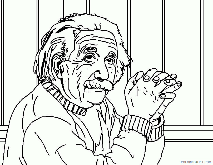 Albert Einstein Coloring Pages Printable Sheets albert einstein Quoteko 2021 a 3392 Coloring4free
