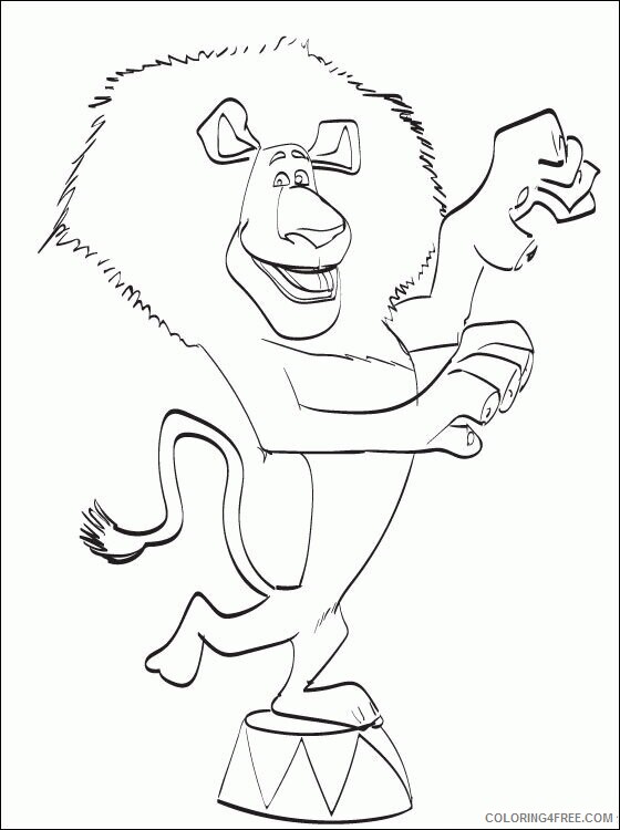Alex The Lion Coloring Page Printable Sheets Alex The Lion Page 2021 a 3411 Coloring4free