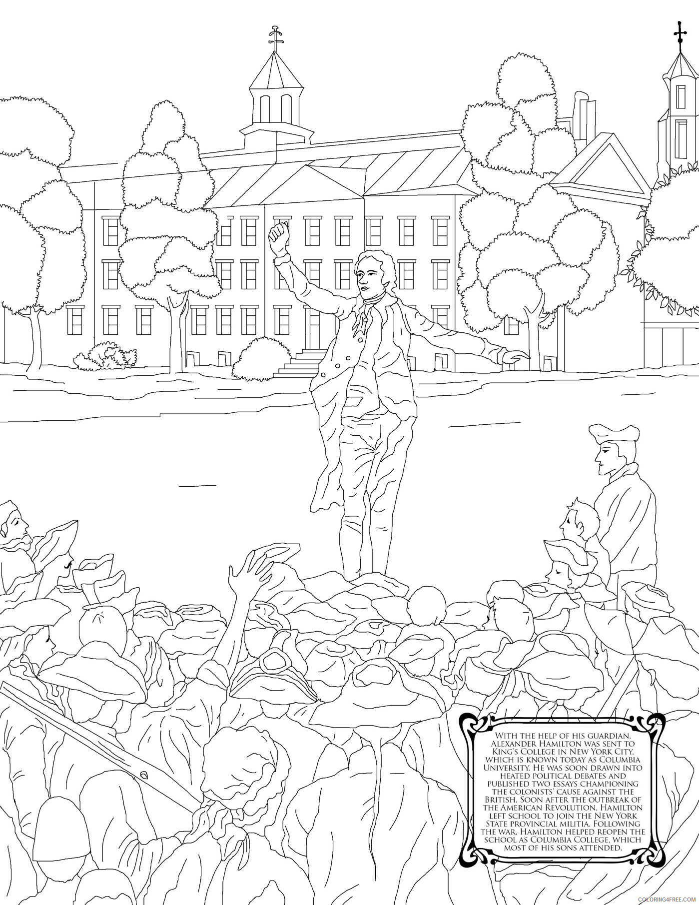 Alexander Hamilton Coloring Pages Printable Sheets Hamilton Book by M G 2021 a 3425 Coloring4free