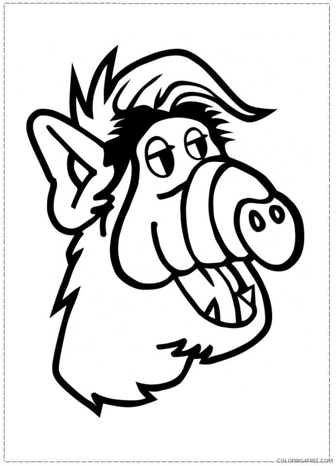 Alf Coloring Pages Printable Sheets Alf 4 2021 a 3437 Coloring4free