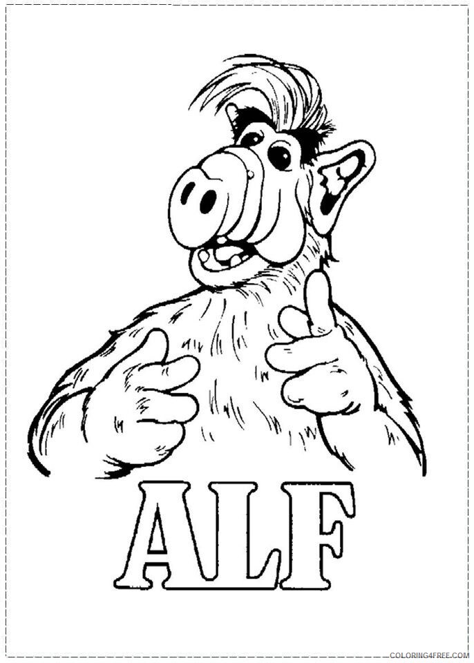 Alf Coloring Pages Printable Sheets Alf Alf coloring 2021 a 3440 Coloring4free