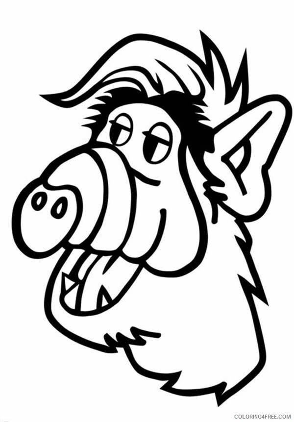 Alf Coloring Pages Printable Sheets Picture of Alf Head Coloring 2021 a 3447 Coloring4free